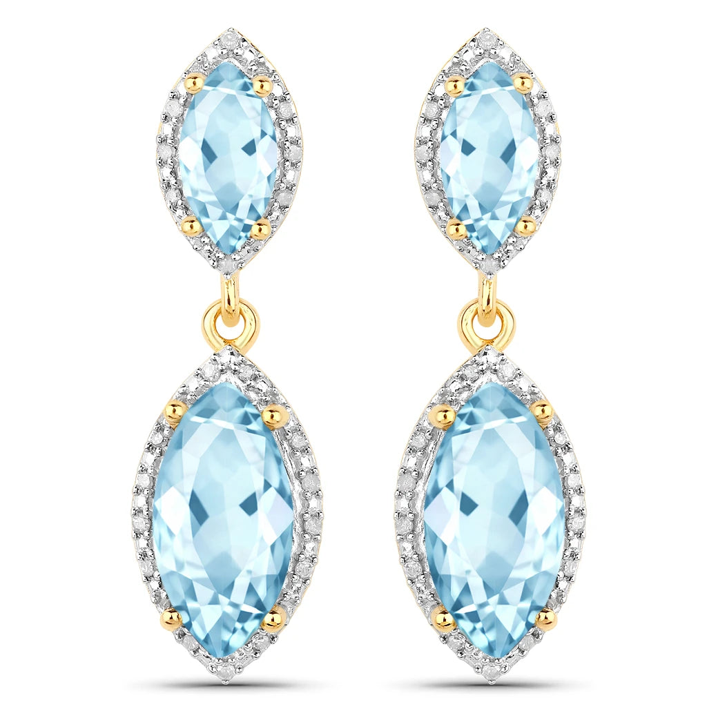 Marquise Cut Diamond Accent Drop Earrings