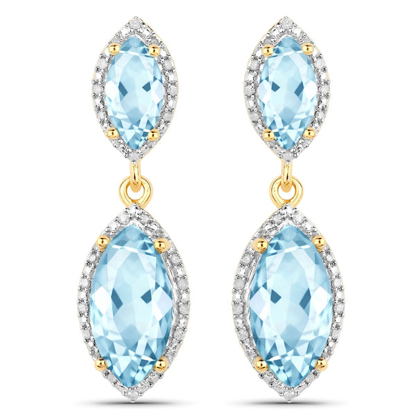 Marquise Cut Diamond Accent Drop Earrings
