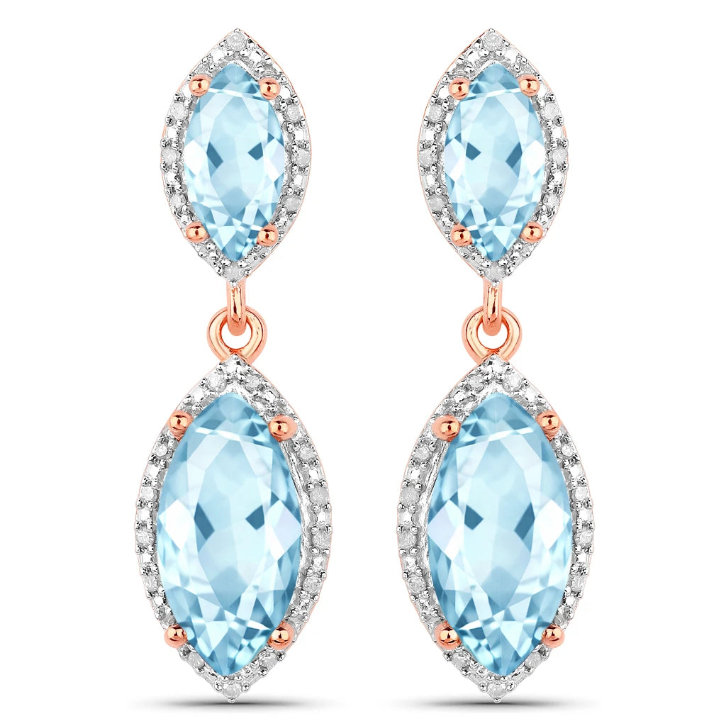 Marquise Cut Diamond Accent Drop Earrings