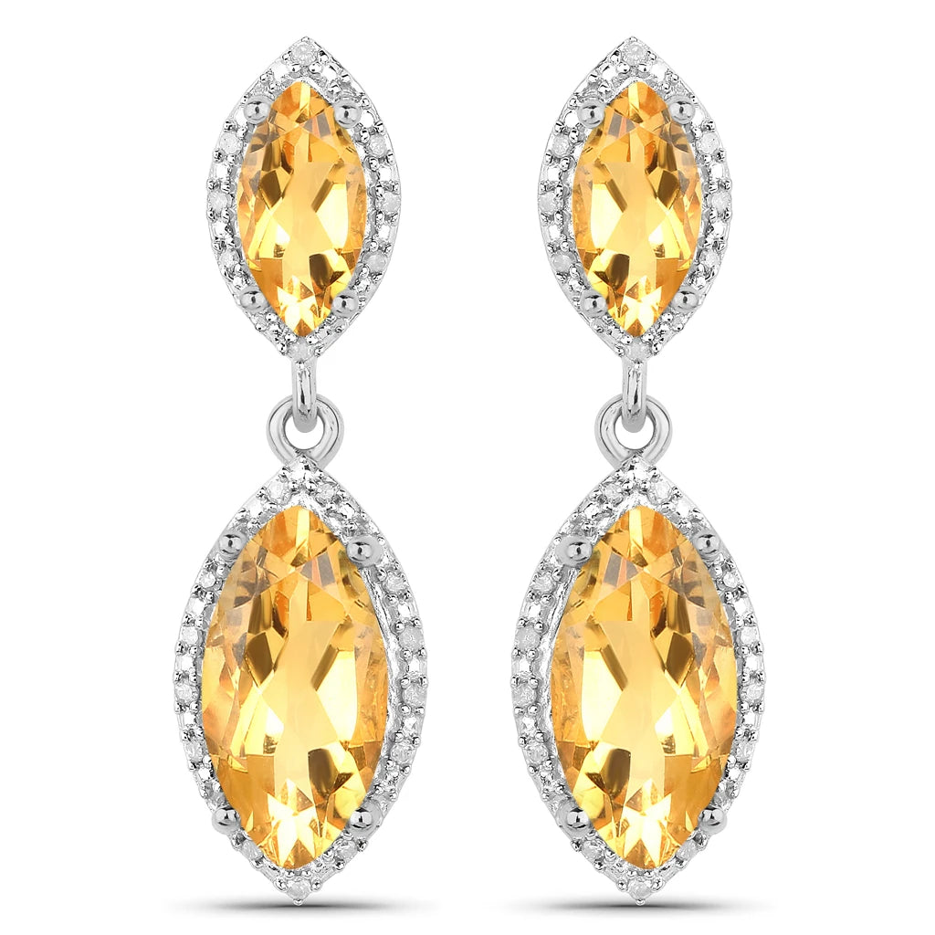 Marquise Cut Diamond Accent Drop Earrings