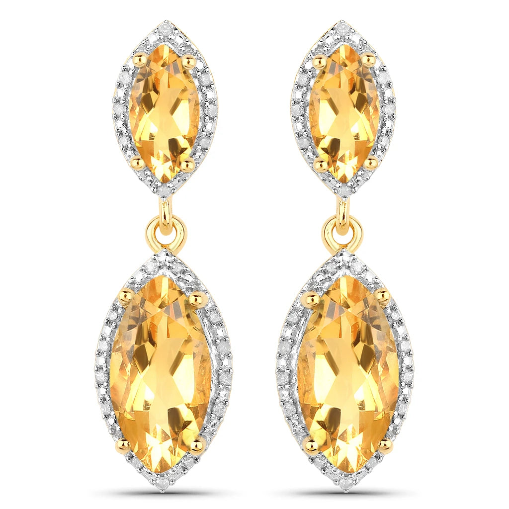 Marquise Cut Diamond Accent Drop Earrings