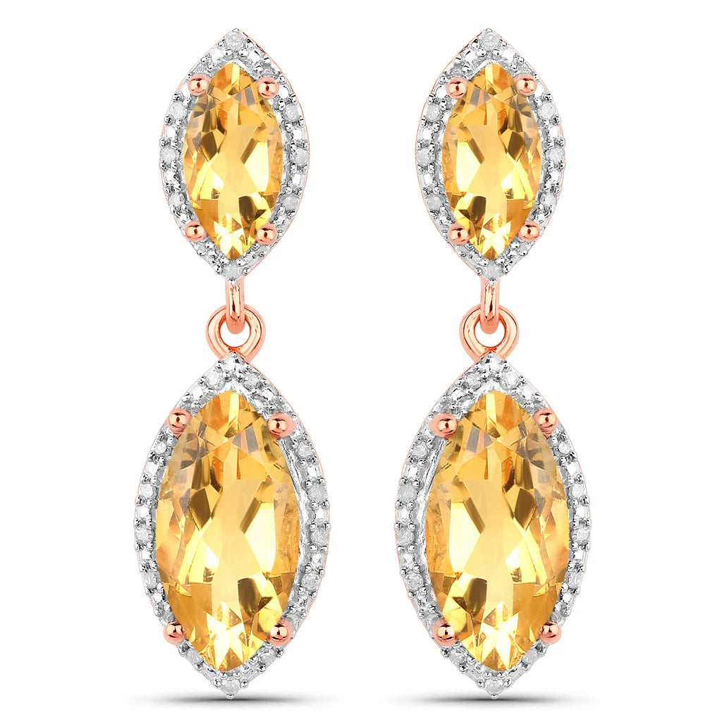 Marquise Cut Diamond Accent Drop Earrings