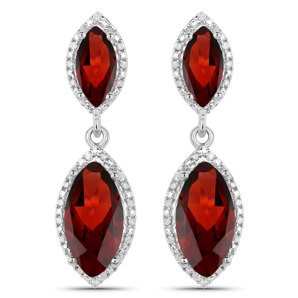 Marquise Cut Diamond Accent Drop Earrings