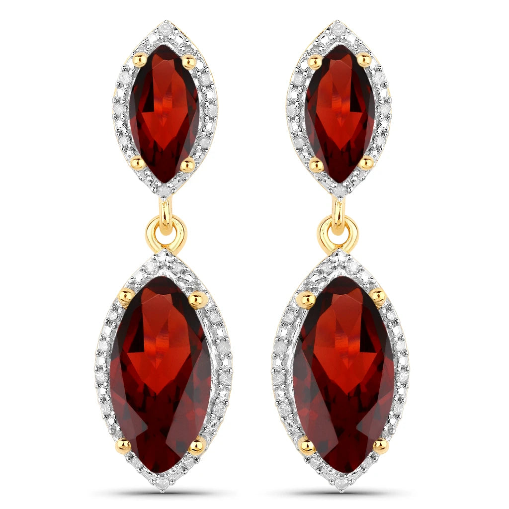 Marquise Cut Diamond Accent Drop Earrings