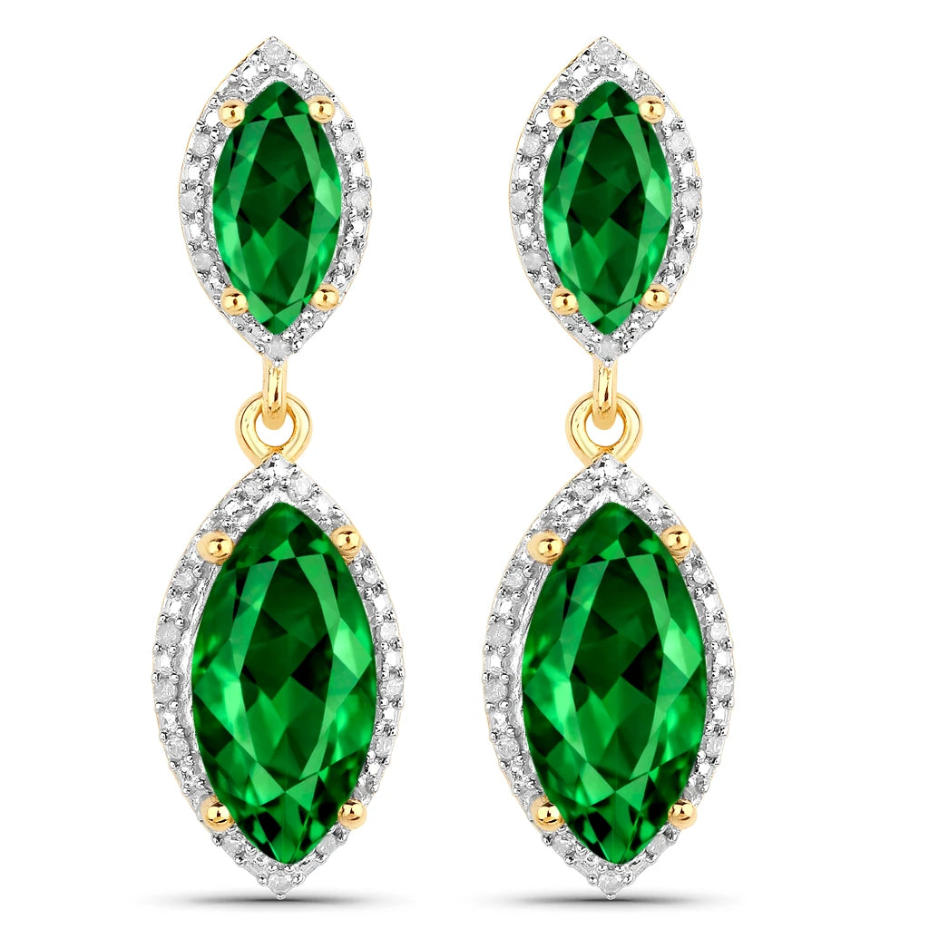 Marquise Cut Diamond Accent Drop Earrings