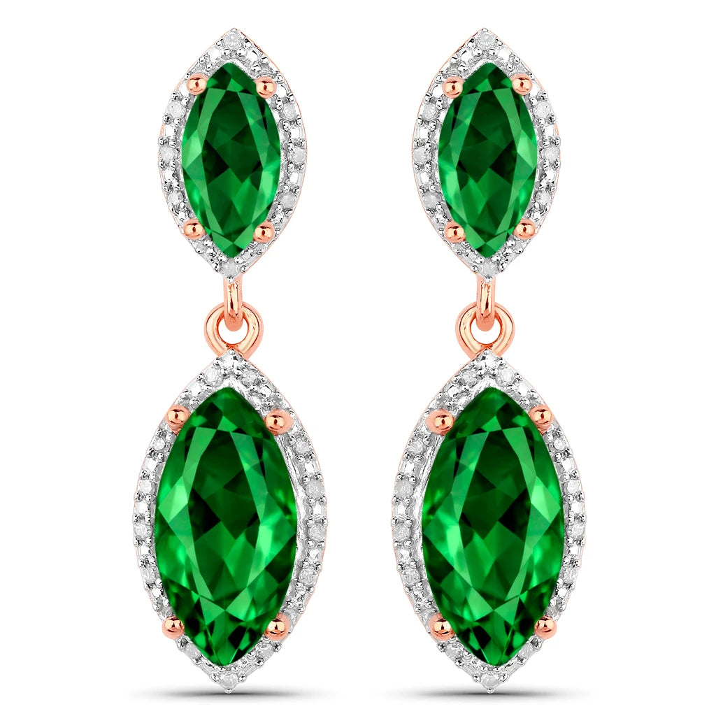 Marquise Cut Diamond Accent Drop Earrings