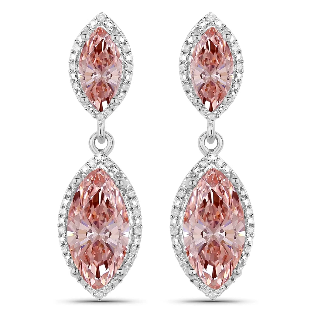 Marquise Cut Diamond Accent Drop Earrings