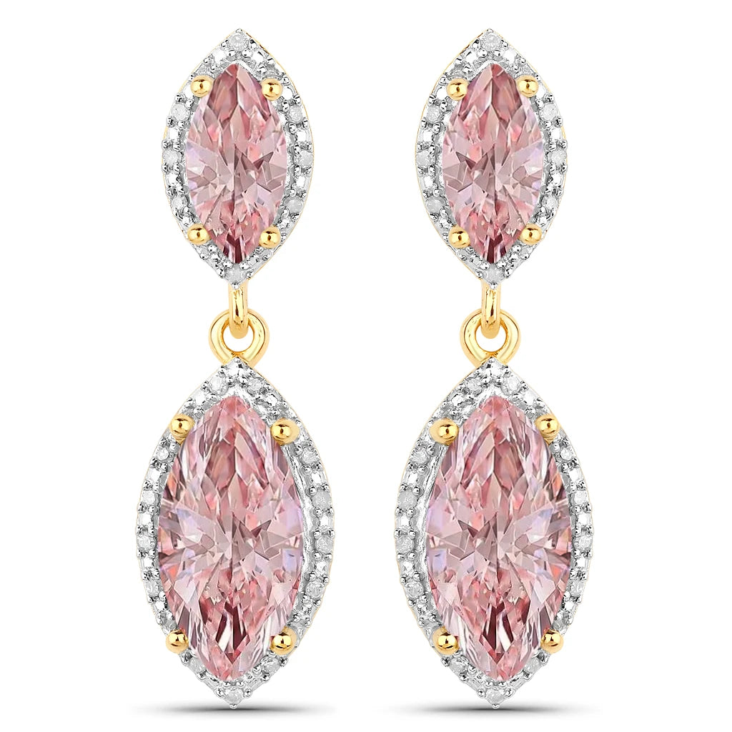 Marquise Cut Diamond Accent Drop Earrings
