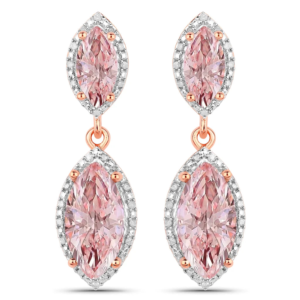 Marquise Cut Diamond Accent Drop Earrings