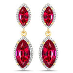 Marquise Cut Diamond Accent Drop Earrings