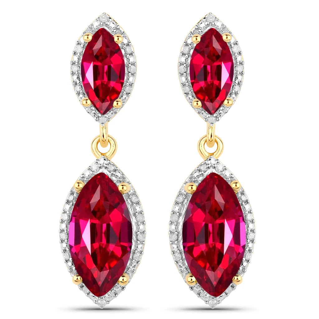 Marquise Cut Diamond Accent Drop Earrings