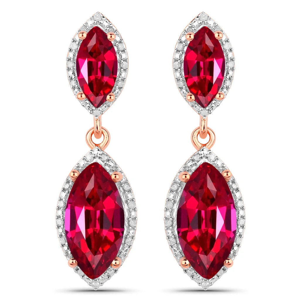 Marquise Cut Diamond Accent Drop Earrings