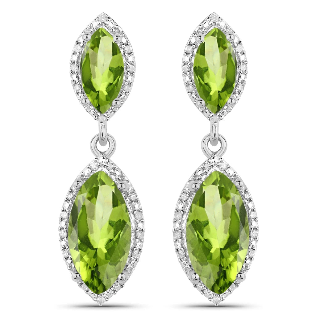 Marquise Cut Diamond Accent Drop Earrings