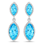 Marquise Cut Diamond Accent Drop Earrings