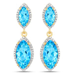 Marquise Cut Diamond Accent Drop Earrings