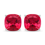 Cushion Cut Stud Earrings