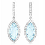 Marquise Cut Diamond Accent Drop Earrings