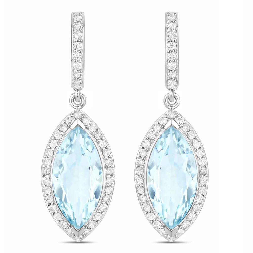 Marquise Cut Diamond Accent Drop Earrings