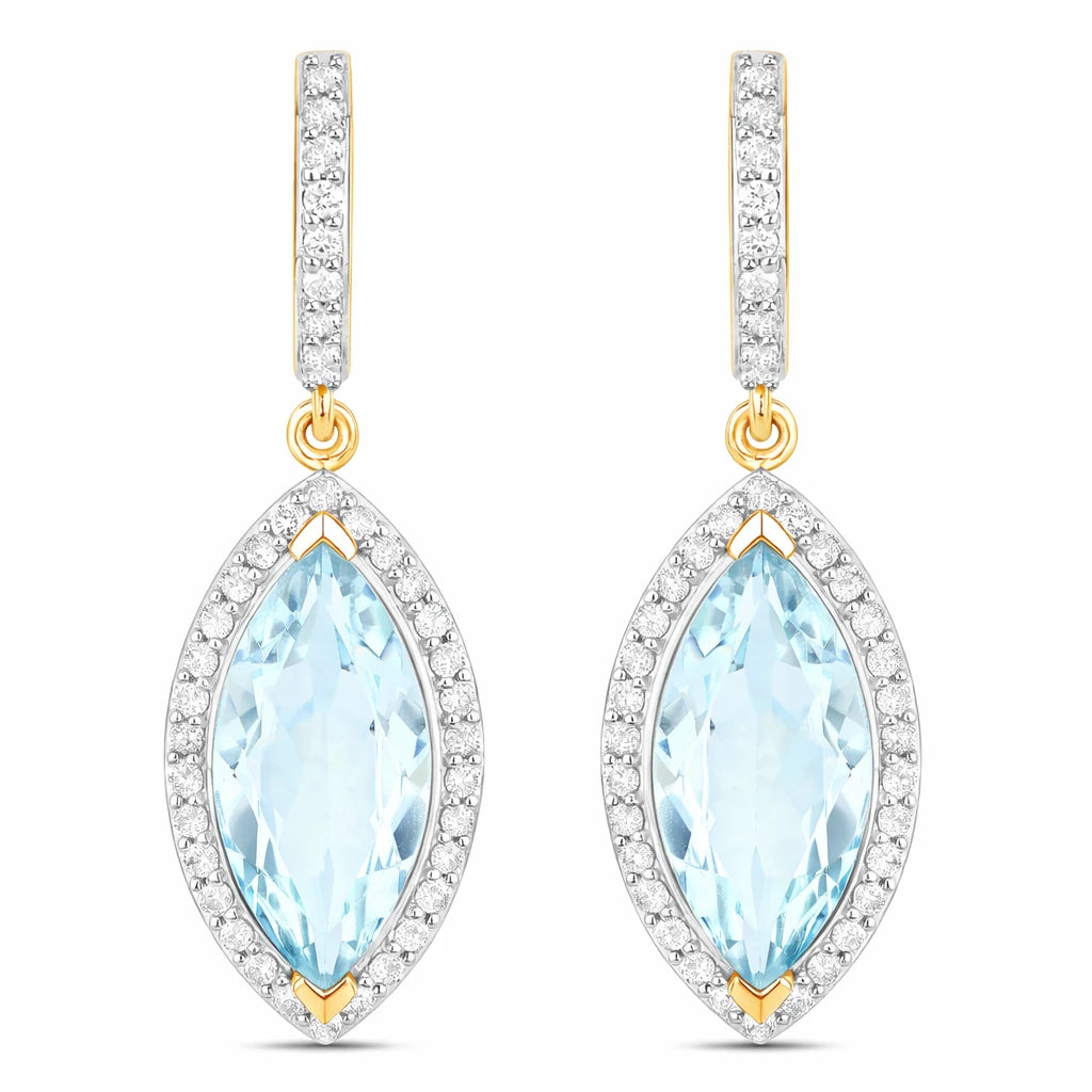 Marquise Cut Diamond Accent Drop Earrings
