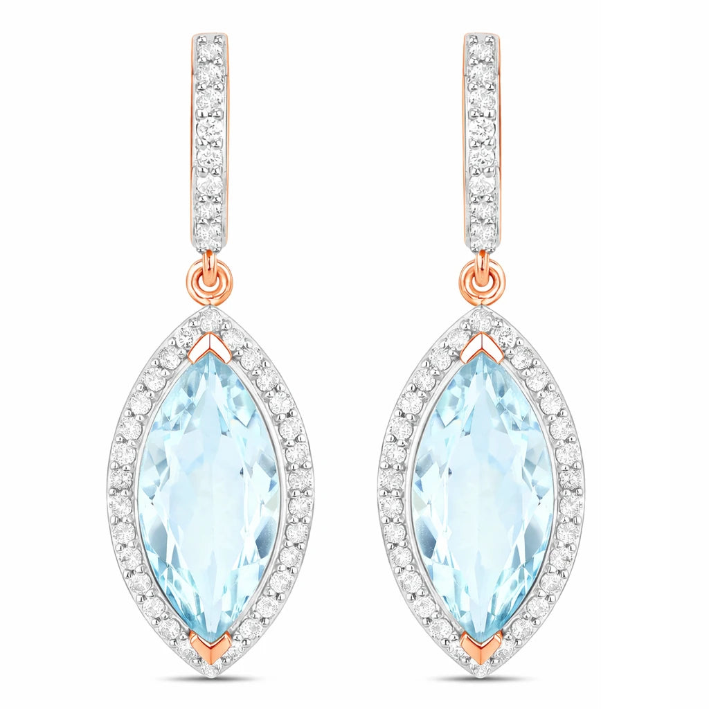 Marquise Cut Diamond Accent Drop Earrings