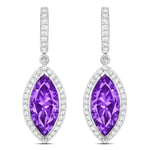 Marquise Cut Diamond Accent Drop Earrings