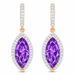 Marquise Cut Diamond Accent Drop Earrings