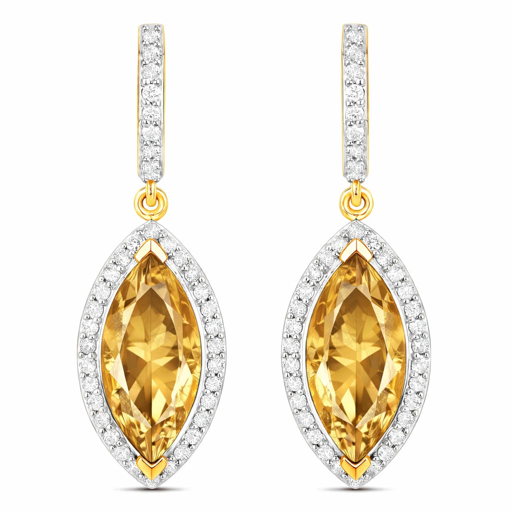 Marquise Cut Diamond Accent Drop Earrings