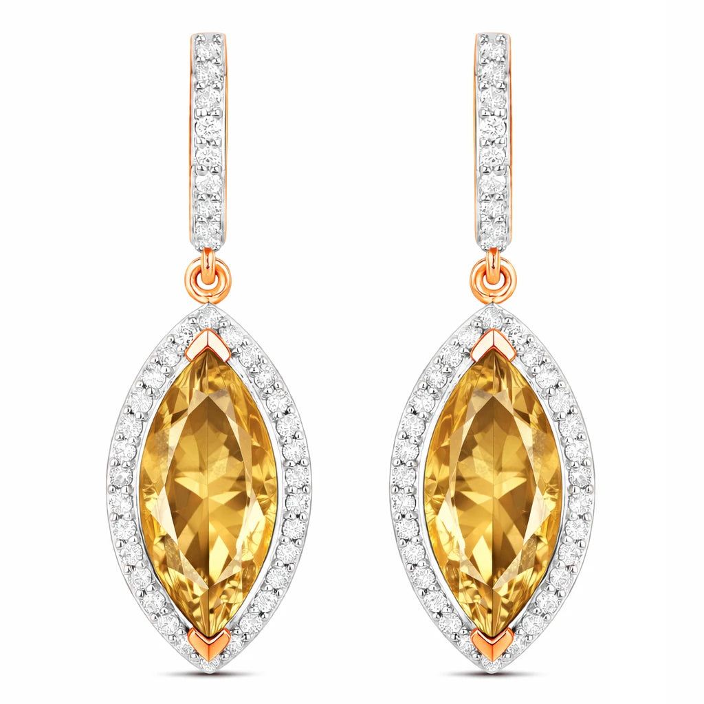 Marquise Cut Diamond Accent Drop Earrings