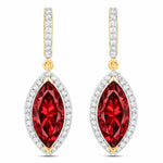 Marquise Cut Diamond Accent Drop Earrings