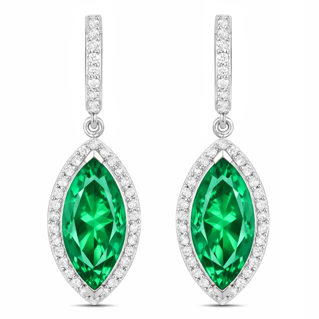 Marquise Cut Diamond Accent Drop Earrings