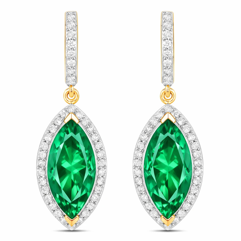Marquise Cut Diamond Accent Drop Earrings