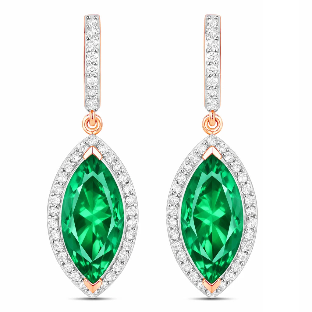 Marquise Cut Diamond Accent Drop Earrings