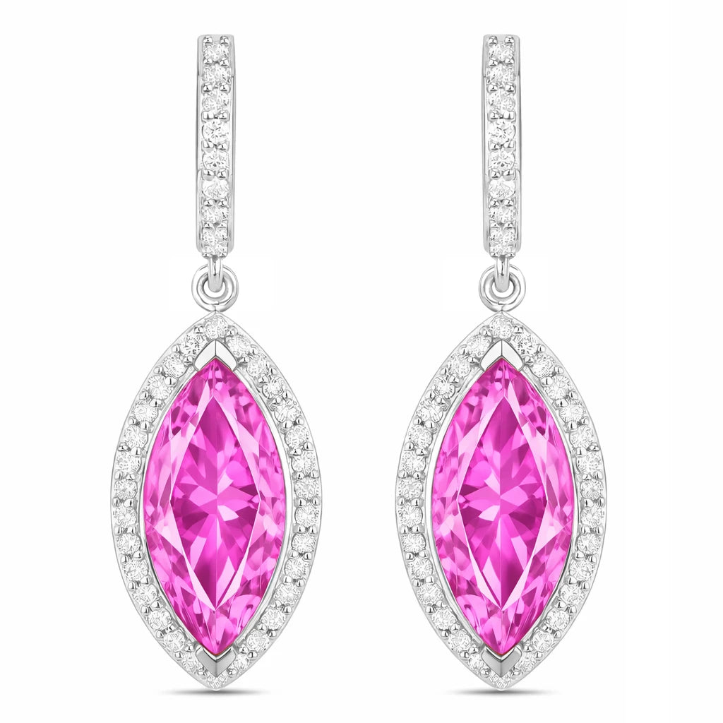 Marquise Cut Diamond Accent Drop Earrings