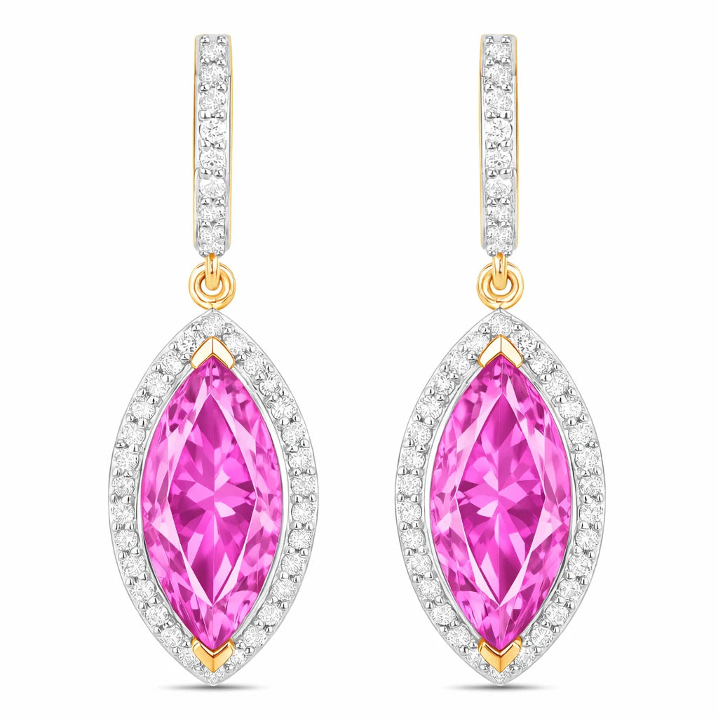 Marquise Cut Diamond Accent Drop Earrings