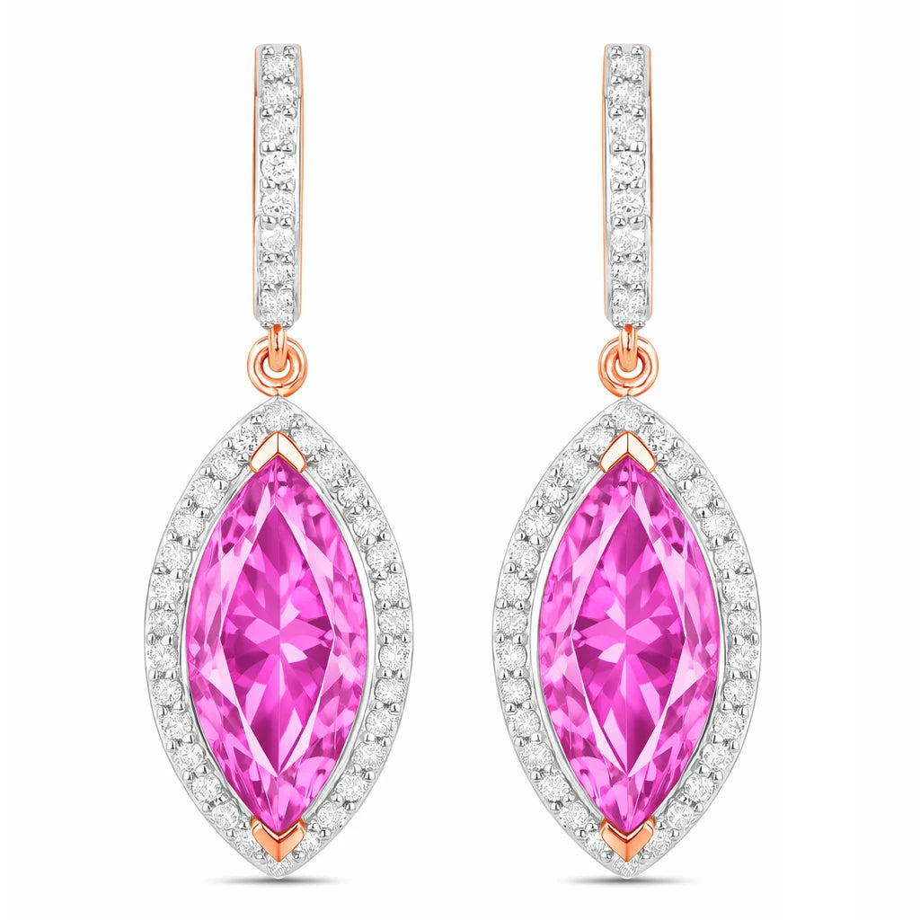 Marquise Cut Diamond Accent Drop Earrings