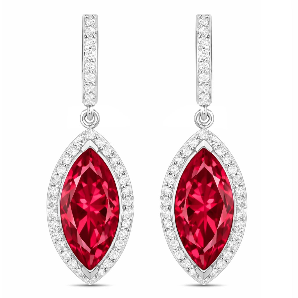 Marquise Cut Diamond Accent Drop Earrings