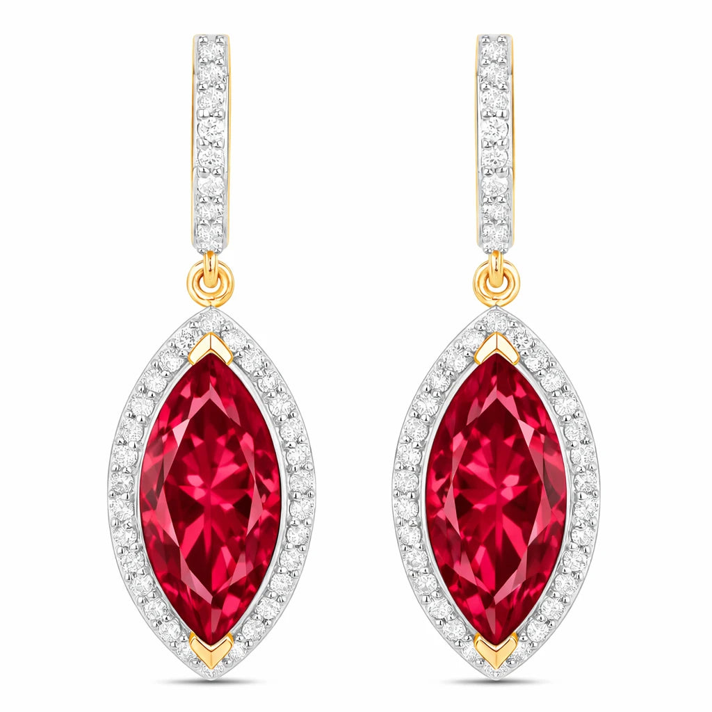 Marquise Cut Diamond Accent Drop Earrings