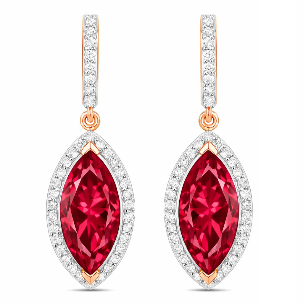 Marquise Cut Diamond Accent Drop Earrings