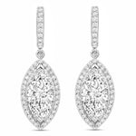 Marquise Cut Diamond Accent Drop Earrings