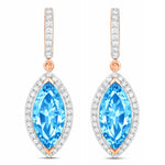 Marquise Cut Diamond Accent Drop Earrings