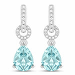 Cordelia Pear Drop Earrings with Diamond Accents