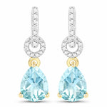 Cordelia Pear Drop Earrings with Diamond Accents
