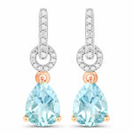 Cordelia Pear Drop Earrings with Diamond Accents