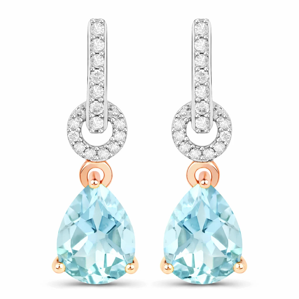Cordelia Pear Drop Earrings with Diamond Accents