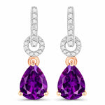 Cordelia Pear Drop Earrings with Diamond Accents