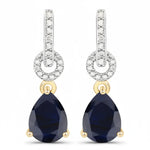 Cordelia Pear Drop Earrings with Diamond Accents