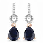 Cordelia Pear Drop Earrings with Diamond Accents
