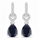 Cordelia Pear Drop Earrings with Diamond Accents