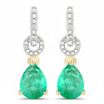 Cordelia Pear Drop Earrings with Diamond Accents
