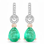 Cordelia Pear Drop Earrings with Diamond Accents